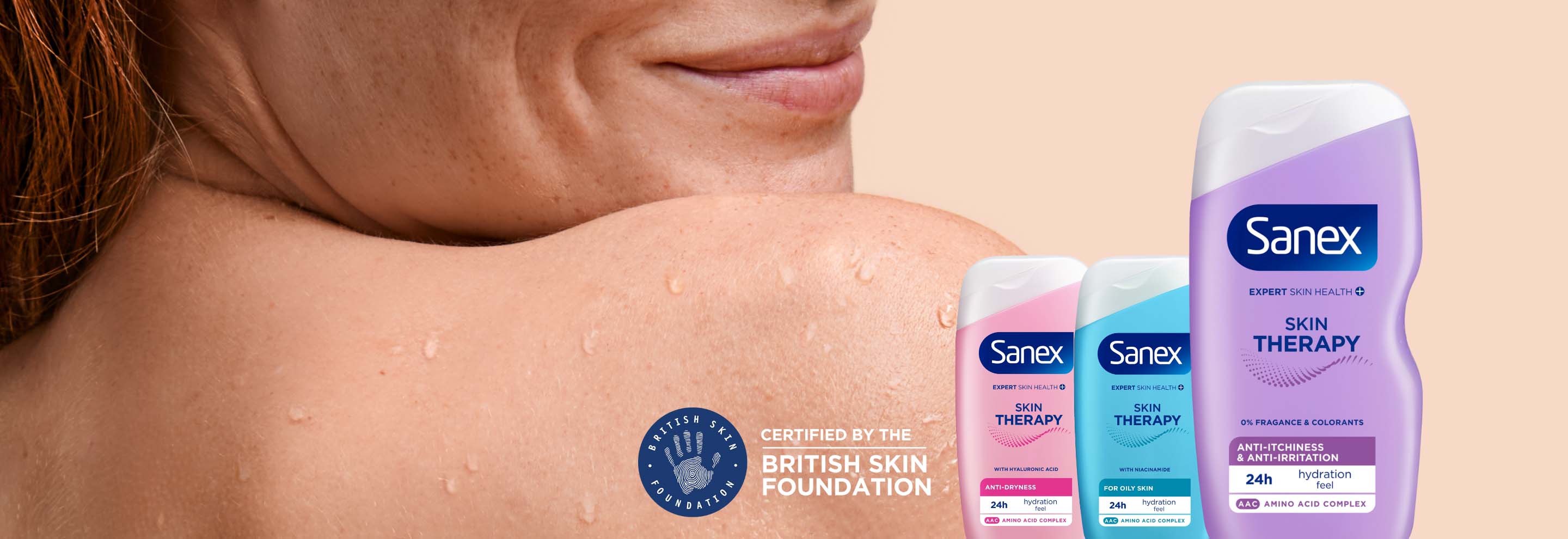 Sanex skin terapy products